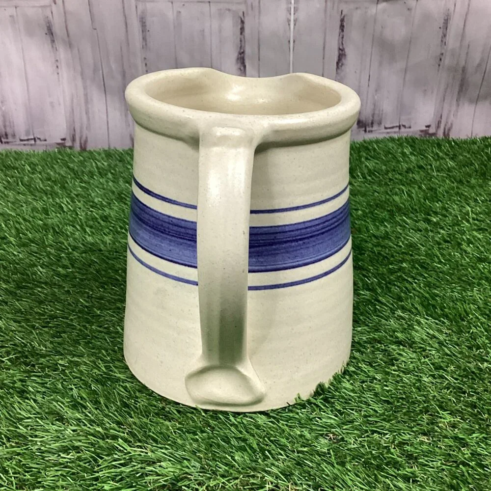 Nettlebed Pottery Crock Blue Stripe Spring Prairie